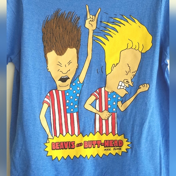 Officially licensed Beavis and Butthead MTV Rock Out America' Graphic Tee - Picture 6 of 7